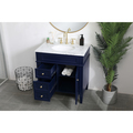 Elegant Decor 32 Inch Single Bathroom Vanity In Blue VF12532BL